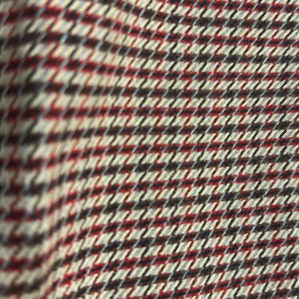 $350 GREY JASON WU Milano Stretch Skinny Pants Houndstooth Plaid Red Multi 4 - Picture 9 of 9